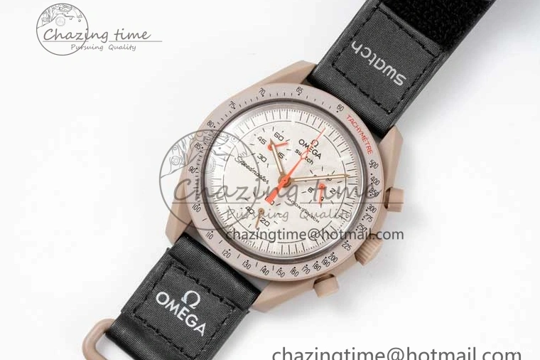 0308 Speedmaster Misson To Jupiter 1:1 Best Edition Brown Dial On Nylon Strap Quartz Breathable 7857